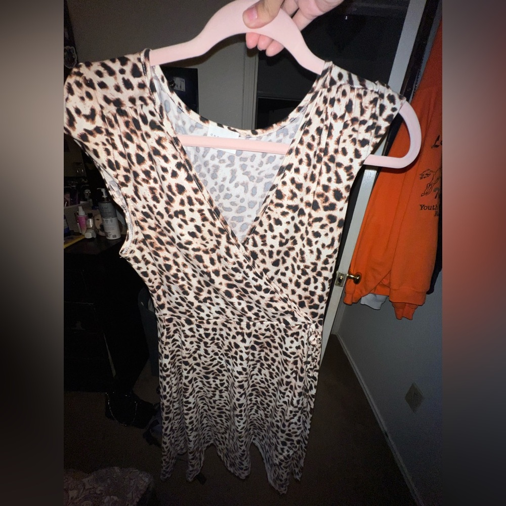 Leopard Print Flowy Dress
